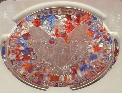 Proof 2016 (W) $1 American Silver Eagle NGC PF70UC Purple Heart Lettered Edge 30th Anniversary Label White Holder