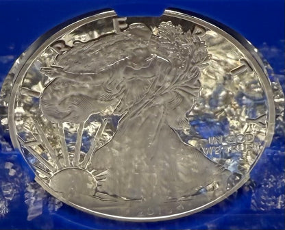 Proof 2016 (W) $1 American Silver Eagle NGC PF70UC Brown Lettered Edge 30th Anniversary Label Rare Blue Holder