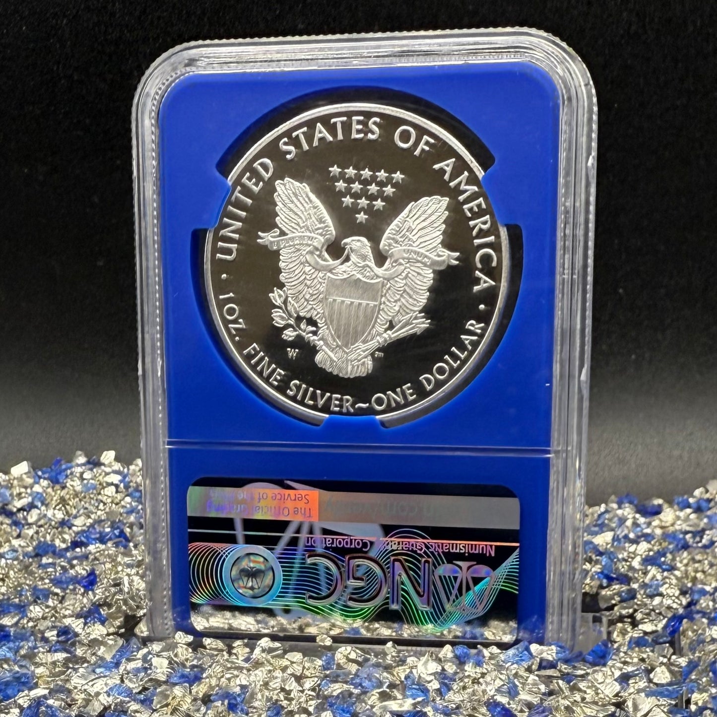 Proof 2016 (W) $1 American Silver Eagle NGC PF70UC Brown Lettered Edge 30th Anniversary Label Rare Blue Holder