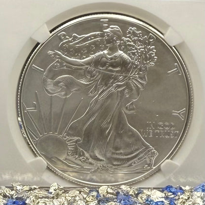 Burnished 2017 (W) $1 American Silver Eagle NGC MS70 Rare Premier Select Series Label (1 of 2,525)