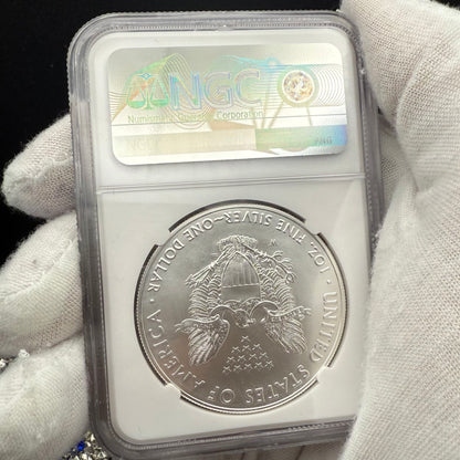 Burnished 2017 (W) $1 American Silver Eagle NGC MS70 Rare Premier Select Series Label (1 of 2,525)