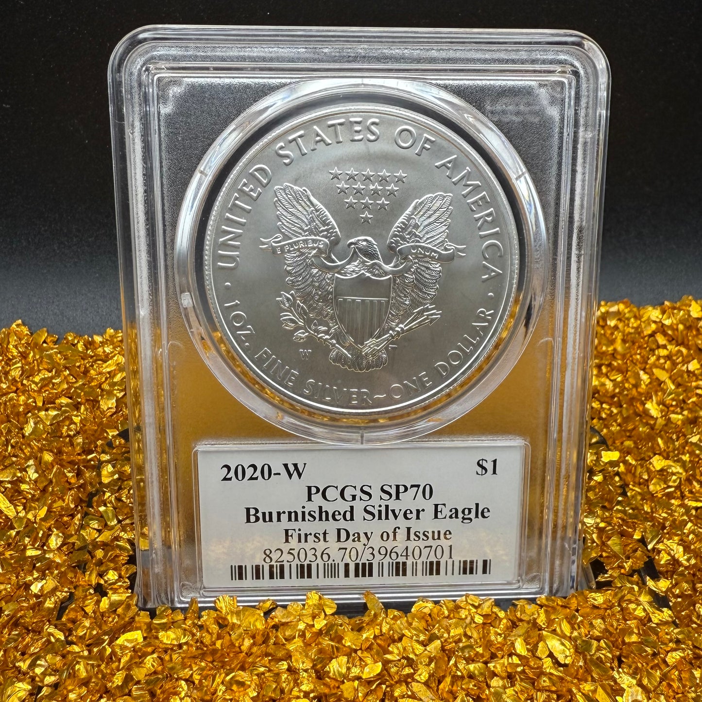 2020 Burnished $1 American Silver Eagle PCGS MS70 FDOI Paul Balan Signed (Ultra Rare 1 of 20)