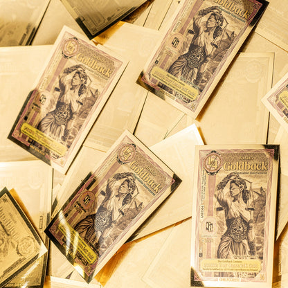 1/285 OZT 24K WASHINGTON DC, ARIZONA, FLORIDA, OKLAHOMA, IDAHO AURUM NOTES ALPHA + SLEEVE + UV LIGHT