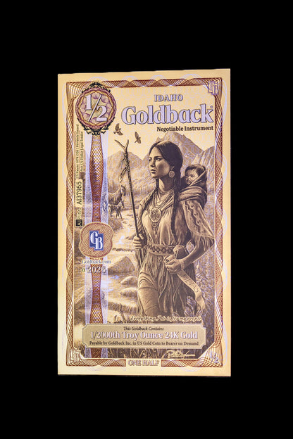 1/285 OZT 24K WASHINGTON DC, ARIZONA, FLORIDA, OKLAHOMA, IDAHO AURUM NOTES ALPHA + SLEEVE + UV LIGHT