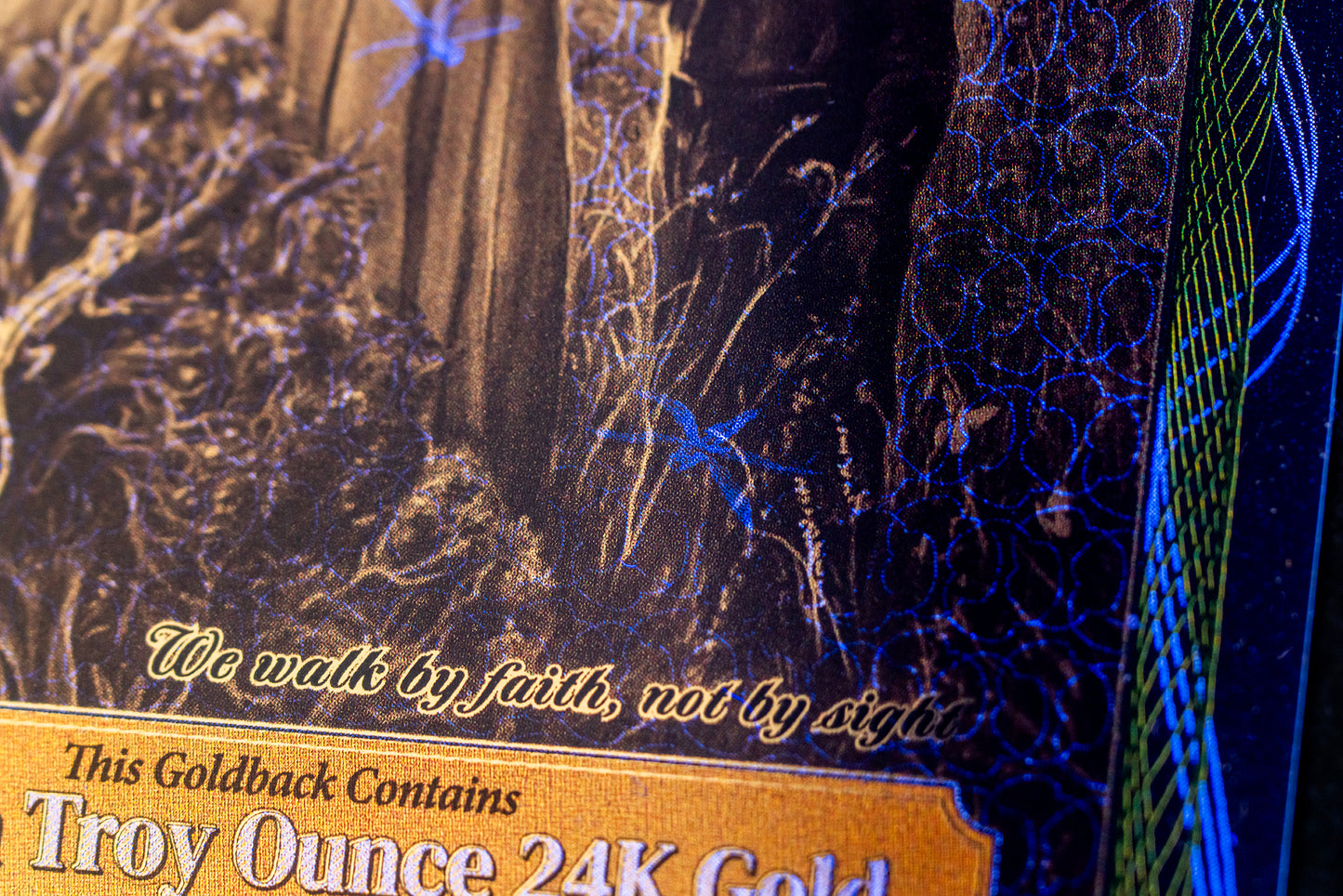 1/200 OZT 24K WASHINGTON DC, IDAHO AURUM NOTES ALPHA + SLEEVE + UV LIGHT