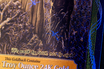 1/200 OZT 24K WASHINGTON DC, IDAHO AURUM NOTES ALPHA + SLEEVE + UV LIGHT