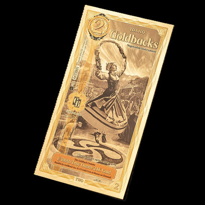 1/200 OZT 24K WASHINGTON DC, IDAHO AURUM NOTES ALPHA + SLEEVE + UV LIGHT