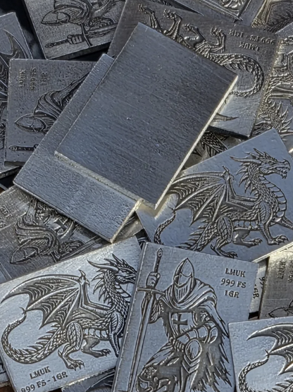 1/1333 OZT 24K GOLD 3 x 1/4 IDAHO GOLDBACK AURUM NOTES ALPHA & Dragon + Knight Silver Art Bars (Rare 1 of 100) Mint