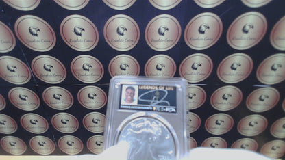 2024 $1 American Silver Eagle PCGS MS70 FDOI Legends of Life NBA Hall of Fame Giannis Antetokounmpo Signed Label (Rare 1 of 20)