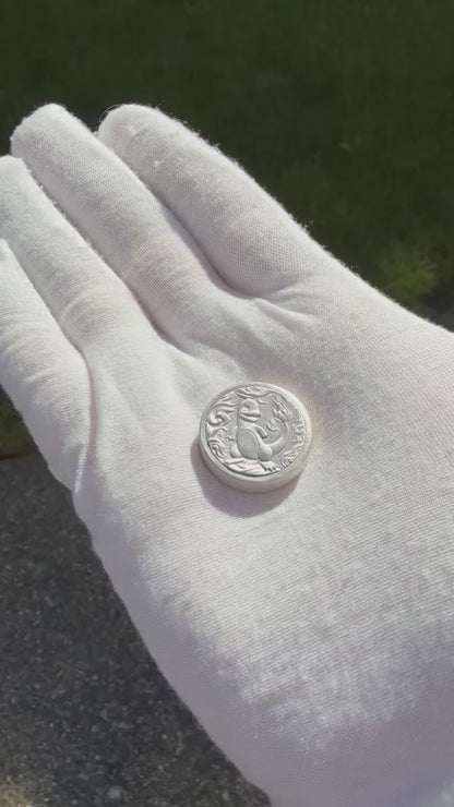 Pokémon 'Charmander' 1 oz .999 Pure Silver Round Hand Crafted by St Bee's in England, Frosted Finish, Includes Poké Ball & COA, Mint Condition Limited Edition