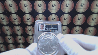 2024 $1 American Silver Eagle PCGS MS70 FS Legends of Life NBA Hall of Fame Giannis Antetokounmpo Signed Label. Mint Condition (Rare 1 of 45)