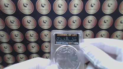 2022 $1 American Silver Eagle PCGS MS70 First Strike Legends of Life NFL Hall of Fame Robert Brazile Signed Label Mint Condition (1 of 100)