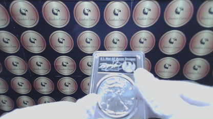 Burnished 2017 (W) $1 American Silver Eagle PCGS SP70 First Strike Thomas S. Cleveland Signed Label Mint Condition (1 of 150)