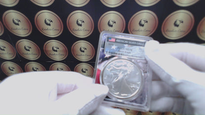 2022 $1 American Silver Eagle PCGS MS70 American Flag Holder (Rare 1 of 1,234)