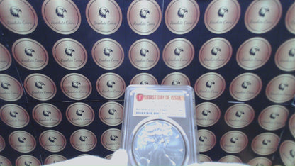 Burnished 2017 (W) $1 American Silver Eagle PCGS SP70 First Day of Issue Rare Label Mint Condition (1 of 1,000)