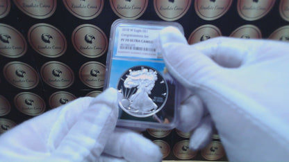 Proof 2018 (W) $1 American Silver Eagle NGC PF70 Congratulations Set Eagle Holder Mint Condition (Rare 1 of 1,331)