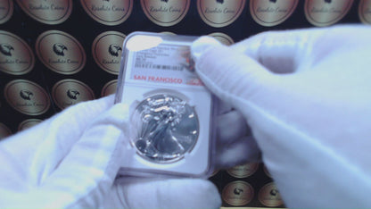 2020 (S) $1 American Silver Eagle NGC MS70 Early Releases Emergency Issue Trolley Label Rare (1 of 12,401)