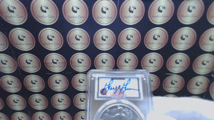 2022 $1 American Silver Eagle PCGS MS70 FDOI NBA NMBHOF Private Collection George Gervin Signed Label Blue Marker Mint Condition (Rare 1 of 91)