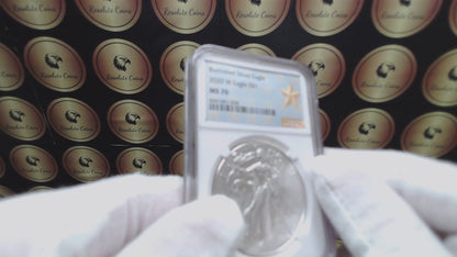 Burnished 2020 (W) $1 American Silver Eagle NGC MS70 West Point Gold Star Label Mint Condition (1 of 5,460)