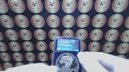 Proof 2003 (W) $1 American Silver Eagle NGC PF69 Trader Bea Private Issue Purple Foil New Holder Rare