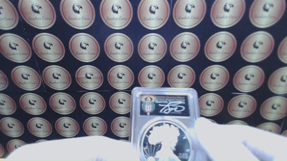 Proof 2020 (W) $1 American Silver Eagle PCGS PR70DCAM FDOI (Philadelphia) Master Designer Cleveland Signed (1 of 485)