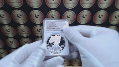 Proof 2021 Type 1 (W) $1 American Silver Eagle NGC PF70 First Day of Issue Congratulations Set 35th Anniversary (1 of 3,141)