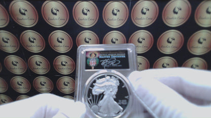 Proof 2020 (W) $1 American Silver Eagle PCGS PR70DCAM FDOI (Denver) Master Designer Cleveland Signed (1 of 487)