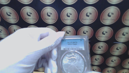 2010 Philadelphia $1 American Silver Eagle PCGS MS70 Business Strike Blue Label