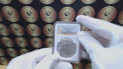 2014 (W) $1 American Silver Eagle NGC MS70 West Point Gold Star Label Mint Condition (Rare 1 of 18,292)