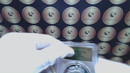 Proof 2018 (W) $1 American Silver Eagle PCGS PR70DCAM FDOI Gold Foil Label (1 of 2,018)