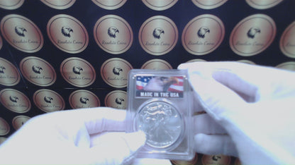 2023 $1 American Silver Eagle PCGS MS70 First Strike Eagle Flag Label