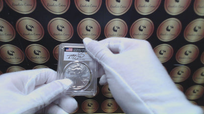 2022 (W) $1 American Silver Eagle PCGS MS70 Master Designer Thomas Cleveland Signed American Flag Black Label Mint Condition (1 of 150)