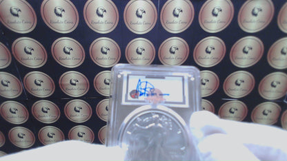 2022 $1 American Silver Eagle PCGS MS70 FDOI NBA NMBHOF Private Collection Artis Gilmore Signed Label Blue Marker (Rare 1 of 179)