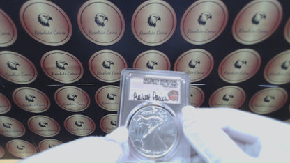 2019 $1 American Silver Eagle PCGS MS70 First Strike NBA Hall of Fame Robert Parish Signed Label Mint Condition 1 of 50