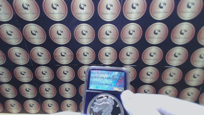 Proof 2001 (W) $1 American Silver Eagle NGC PF69 Trader Bea Private Issue Purple Foil Mint Condition Rare