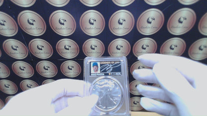 2024 $1 American Silver Eagle PCGS MS70 FDOI Legends of Life MLB Hall of Fame Mike Piazza Signed Label Mint Condition (Rare 1 of 15)