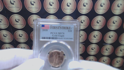2018 $10 American Gold Eagle PCGS MS70 First Strike Flag Label (Rare 1 of 1,780)