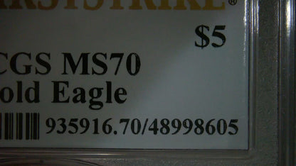 2024 $5 American Gold Eagle PCGS MS70 First Strike Flag Label (Rare 1 of 1,232)
