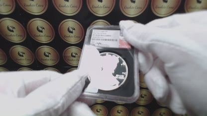 Proof 2018 (W) $1 American Silver Eagle NGC PF70 American Flag Label John Mercanti Signed (1 of 1,128)