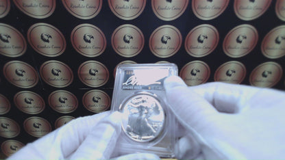 2021 T-2 $1 (W) American Silver Eagle PCGS MS70 NFL Hall of Fame Andre Reed Signed 1 of 100