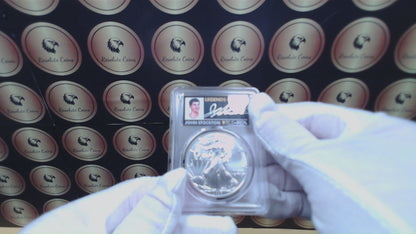 2020 $1 American Silver Eagle PCGS MS70 First Strike Legends of Life NBA Hall of Fame John Stockton Signed Label Mint Condition(1 of 10)