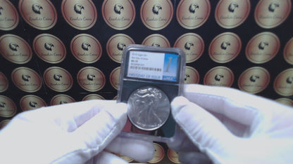 2018 $1 American Silver Eagle NGC MS70 First Day of Issue Rare Silver Foil Holder Low Mintage