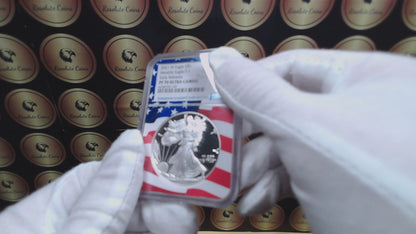 Proof 2021 (W) $1 American Silver Eagle NGC PF70 Early Releases Type 1 Flag Holder Mint Condition (1 of 6,983)