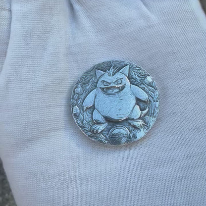 Pokémon ' Gengar' 1.05 oz .999 Pure Silver Round Hand Crafted by St Bee's in England, Satin Finish, Includes Poké Ball & COA, Mint Condition Limited Edition